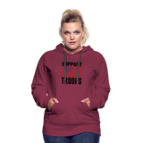 SUPPORT OUR TROOPS Women’s Premium Hoodie - burgundy