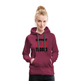 SUPPORT OUR TROOPS Women’s Premium Hoodie - burgundy