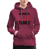 SUPPORT OUR TROOPS Women’s Premium Hoodie - burgundy