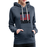 SUPPORT OUR TROOPS Women’s Premium Hoodie - heather denim
