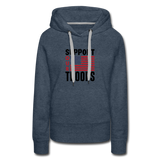 SUPPORT OUR TROOPS Women’s Premium Hoodie - heather denim