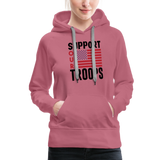 SUPPORT OUR TROOPS Women’s Premium Hoodie - mauve