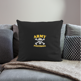 ARMY FOOTBALL Throw Pillow Cover 18” x 18” - black