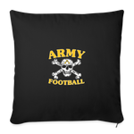 ARMY FOOTBALL Throw Pillow Cover 18” x 18” - black