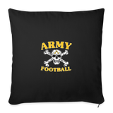 ARMY FOOTBALL Throw Pillow Cover 18” x 18” - black