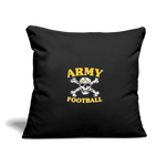 ARMY FOOTBALL Throw Pillow Cover 18” x 18” - black