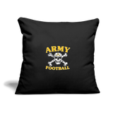 ARMY FOOTBALL Throw Pillow Cover 18” x 18” - black