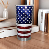 American Flag Tumbler 20oz, Stainless Steel, Insulated