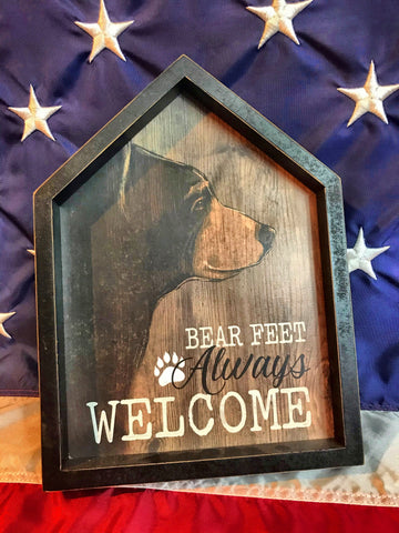 BEAR FEET ALWAYS WELCOME PIECE