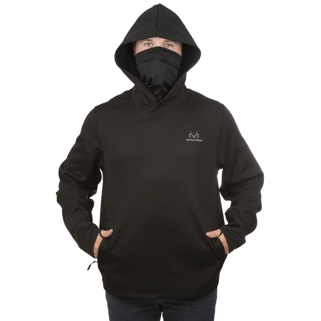 REALTREE BLACK PERFORMANCE HOODIE WITH FACE GAITER – Lazarus