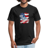 GOD FAMILY COUNTRY Fitted Cotton/Poly T-Shirt by Next Level - black