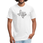 TEXAS ANTLERS Fitted Cotton/Poly T-Shirt by Next Level - white