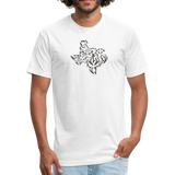 TEXAS ANTLERS Fitted Cotton/Poly T-Shirt by Next Level - white