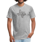 TEXAS ANTLERS Fitted Cotton/Poly T-Shirt by Next Level - heather gray