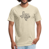 TEXAS ANTLERS Fitted Cotton/Poly T-Shirt by Next Level - heather cream