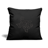 Throw Pillow Cover 18” x 18” - black