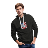 Men’s Premium God Family Country Hoodie - charcoal gray