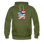 Men’s Premium God Family Country Hoodie - olive green
