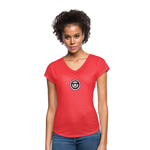 Women's WIDOWMAKER Tri-Blend V-Neck T-Shirt - heather red