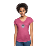 Women's WIDOWMAKER Tri-Blend V-Neck T-Shirt - heather raspberry