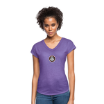 Women's WIDOWMAKER Tri-Blend V-Neck T-Shirt - purple heather