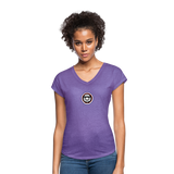 Women's WIDOWMAKER Tri-Blend V-Neck T-Shirt - purple heather