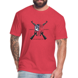 LIBERTY OR DEATH Fitted Cotton/Poly T-Shirt by Next Level - heather red