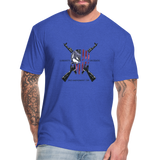 LIBERTY OR DEATH Fitted Cotton/Poly T-Shirt by Next Level - heather royal