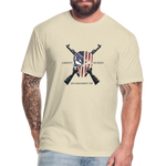 LIBERTY OR DEATH Fitted Cotton/Poly T-Shirt by Next Level - heather cream