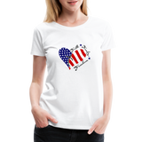 FAITH FAMILY FREEDOM Women’s Premium T-Shirt - white
