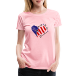 FAITH FAMILY FREEDOM Women’s Premium T-Shirt - pink