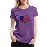 FAITH FAMILY FREEDOM Women’s Premium T-Shirt - purple