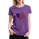 FAITH FAMILY FREEDOM Women’s Premium T-Shirt - purple