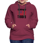 SUPPORT OUR TROOPS Women’s Premium Hoodie - burgundy