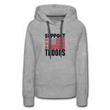 SUPPORT OUR TROOPS Women’s Premium Hoodie - heather grey