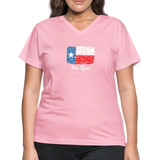 LONE STAR FRIO RIVER Women's V-Neck T-Shirt - pink