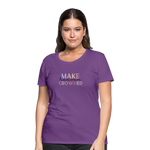 MAKE HEAVEN CROWDED Women’s Premium T-Shirt - purple